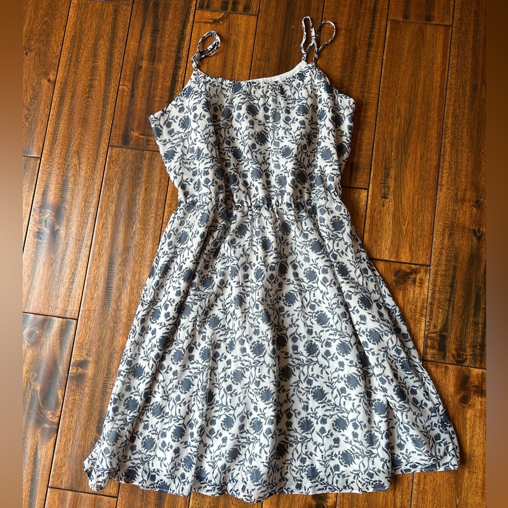Loft Floral Blue Dress